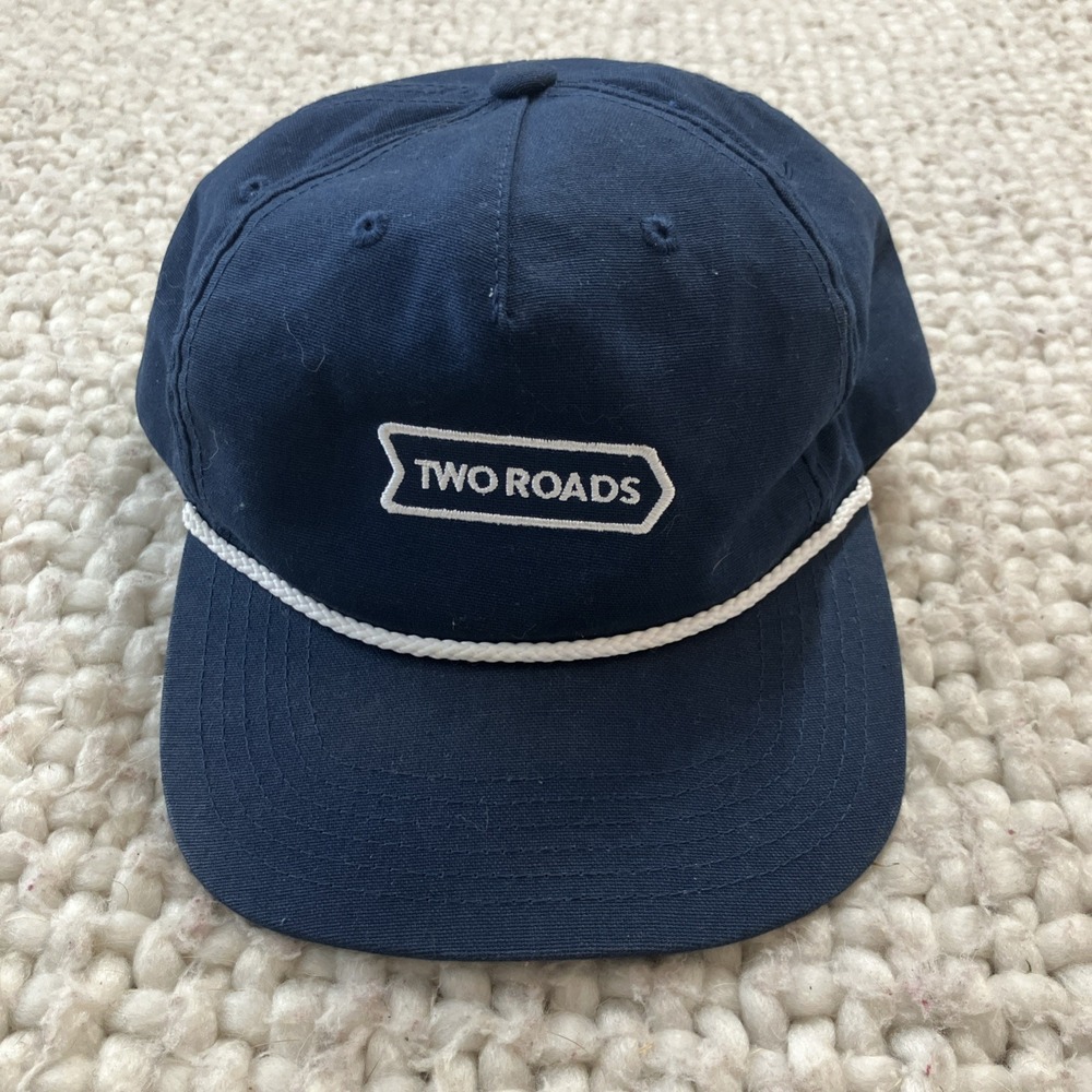 Two Roads Hat Snap Back Hat 5 Panel Baseball Cap Blue One Size